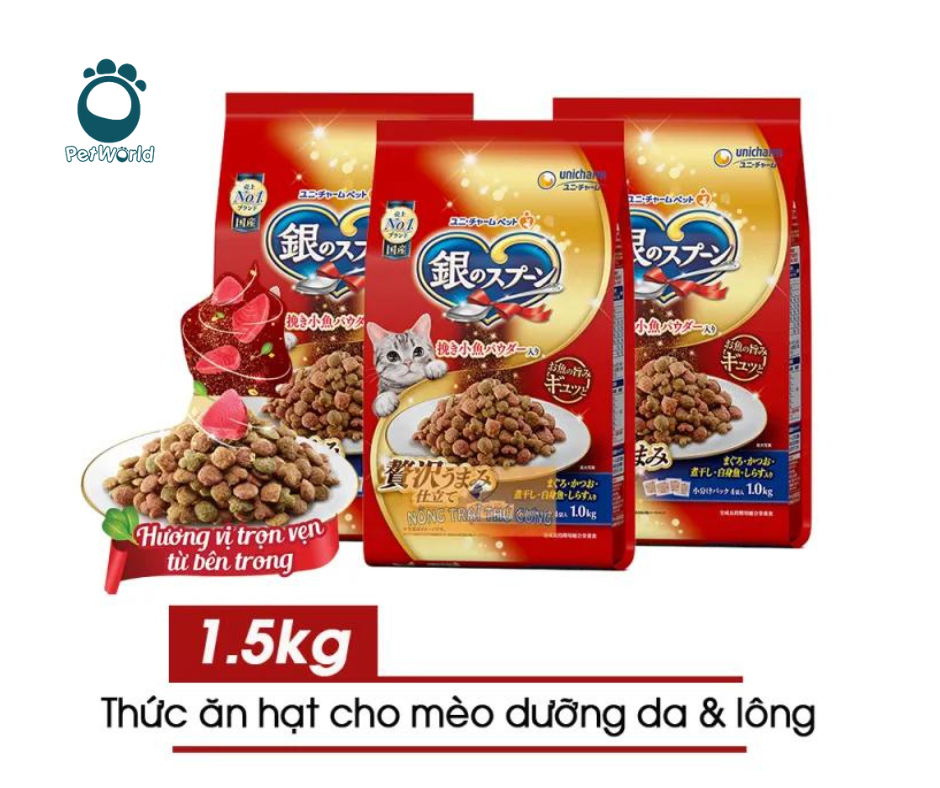 Thức ăn hạt cho mèo mọi lứa tuổi Silver Spoon