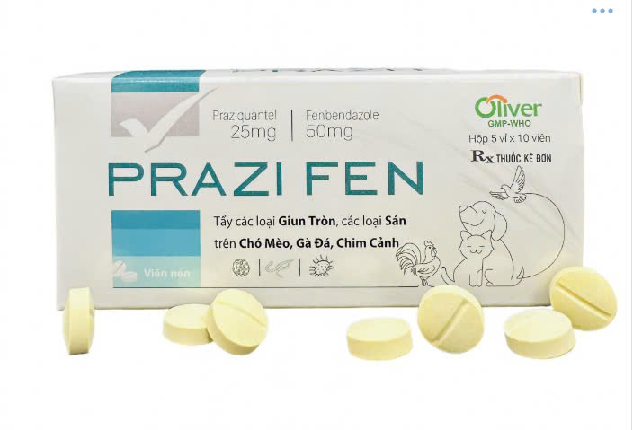 Praza fen - Xổ giun chó mèo